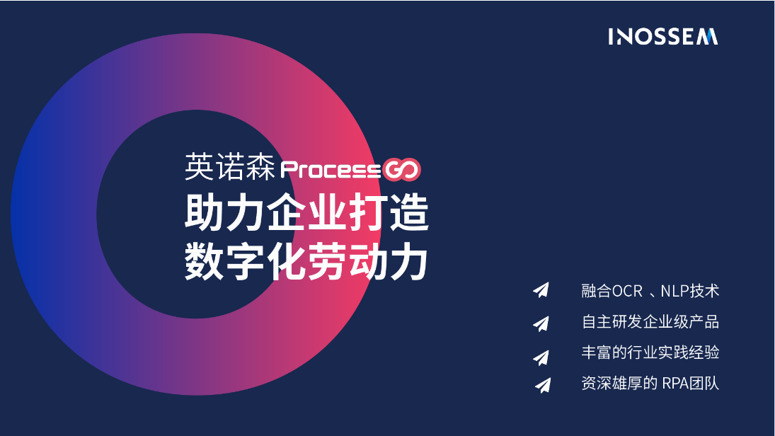 英諾森RPA ProcessGo：為企業(yè)量身定制的“數(shù)字化勞動力”