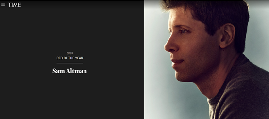 OpenAI的Sam Altman，獲《時代》2023年度最佳CEO